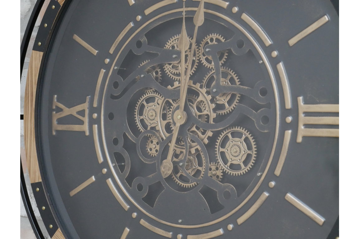 74cm Diameter Wall Hanging Clock Roman Numerals