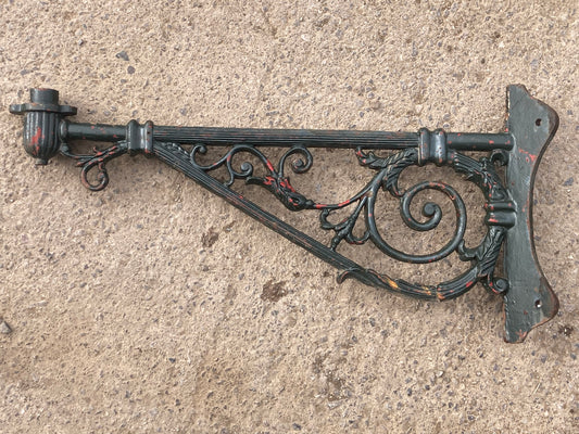 Heavy Cast Iron 76cm Corner Wall Light Lamp Bracket Large 4.2cm Spigot