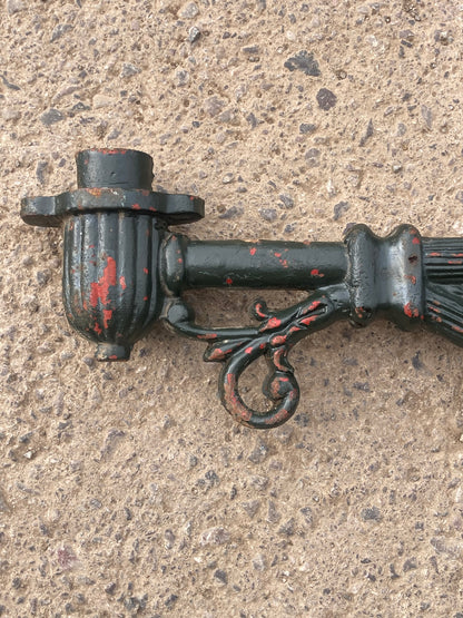 Heavy Cast Iron 76cm Corner Wall Light Lamp Bracket Large 4.2cm Spigot