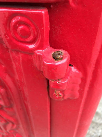 Heavy New Cast Iron 100cm Red Pillar Mailbox SECOND