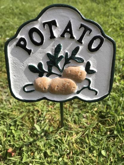 Garden Vegetable Sign “POTATO” Cast Iron Vegetable Marker