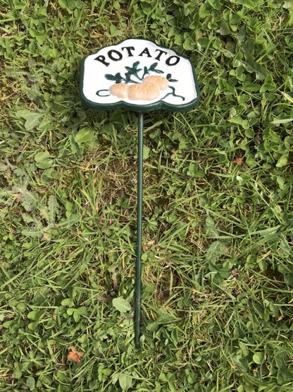 Garden Vegetable Sign “POTATO” Cast Iron Vegetable Marker