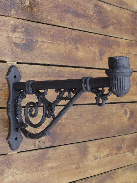 55cm Heavy Cast Iron Wall Lamp Bracket With 6cm Spigot End