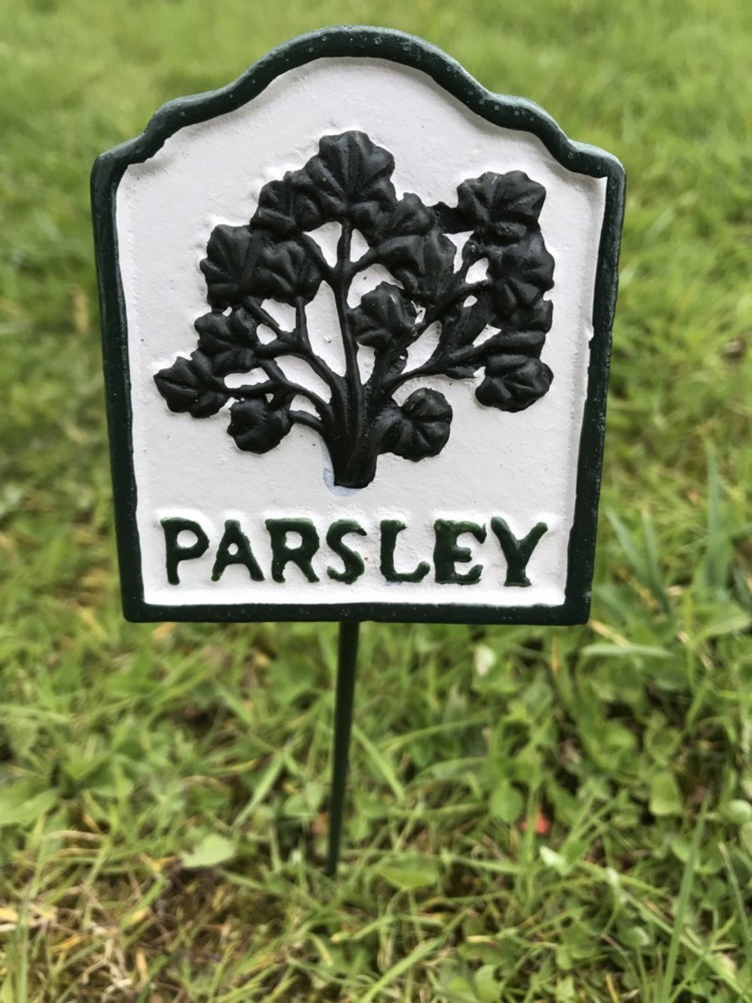 Garden Herb Sign “PARSLEY” Cast Iron Herb Marker