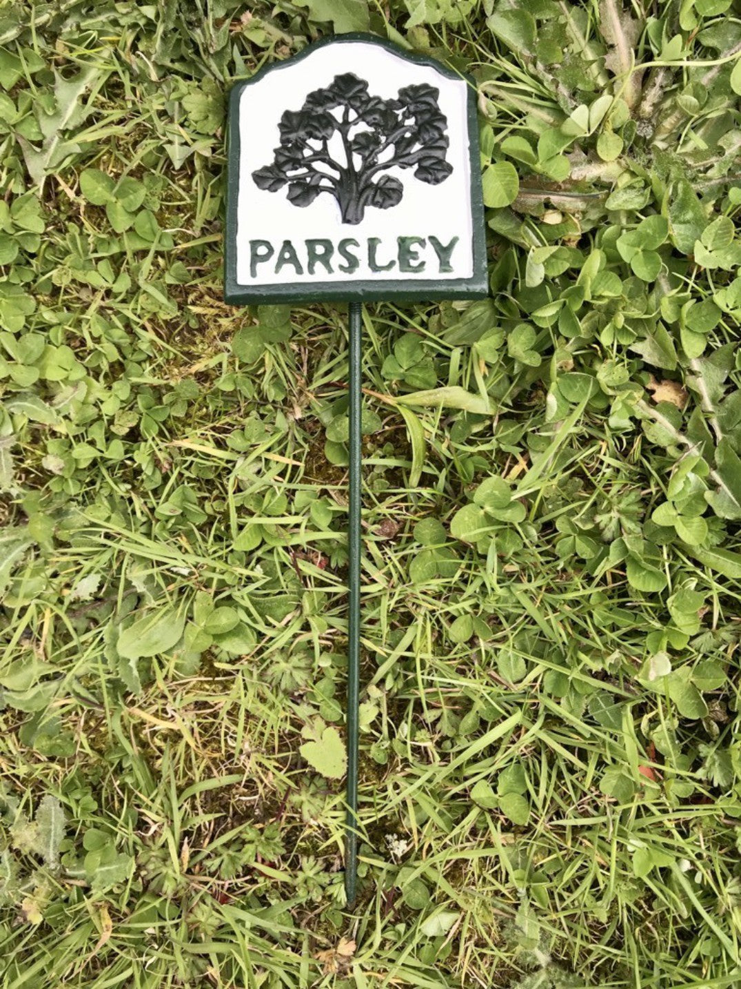 Garden Herb Sign “PARSLEY” Cast Iron Herb Marker