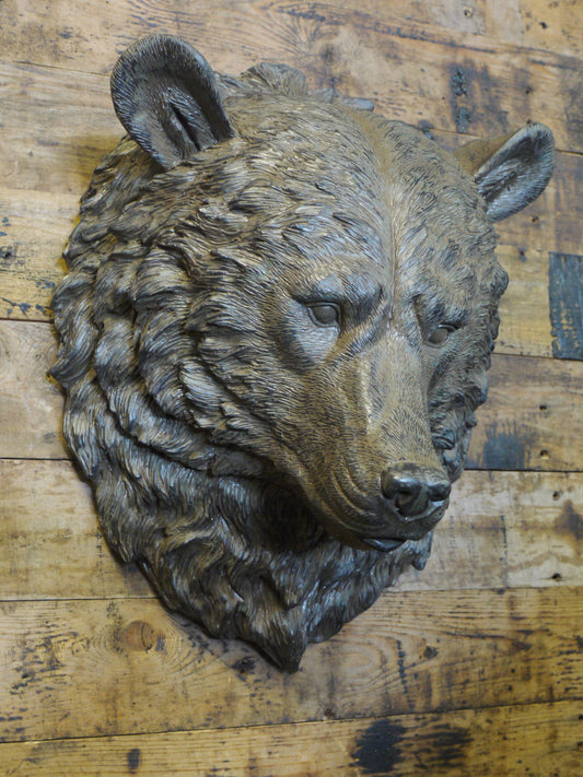 Resin Bear Head Hanging Ornament 32x44x25cm