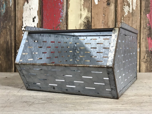 Industrial Galvanised Stackable A4 Deep Metal Storage Trays Tin