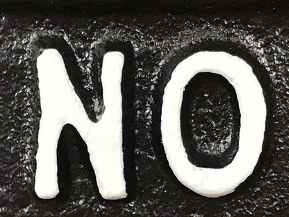 Fun Cast Iron Black Wall Sign With White Raised Text “OH NO NOT YOU AGAIN”
