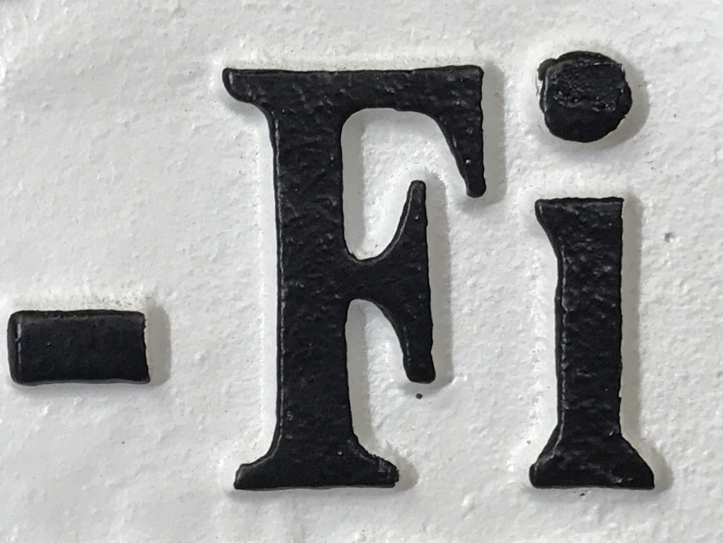 “Wi-Fi Password” White & Black Wall House Office Pub Resturant Sign Cast Iron