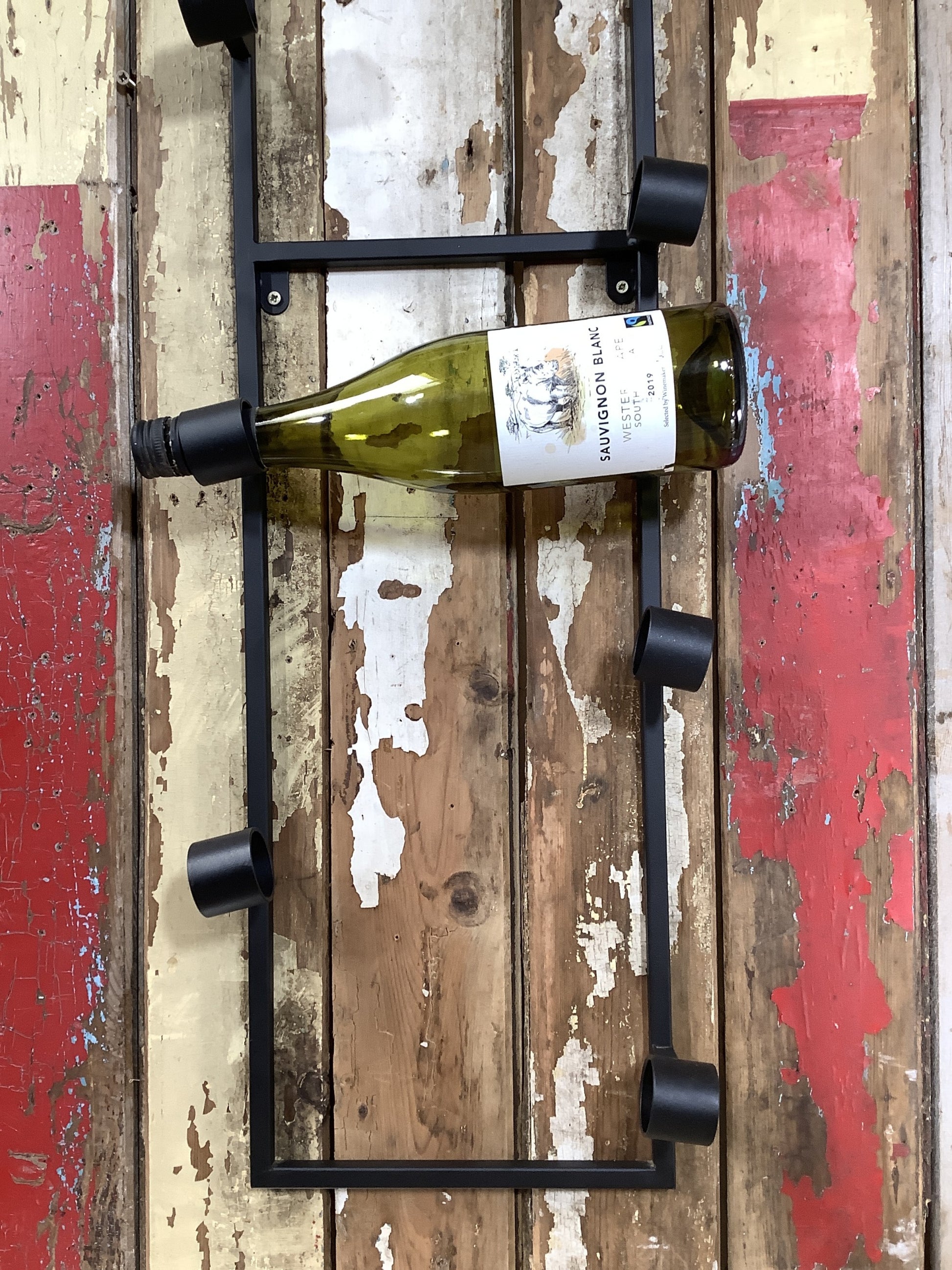 15 Bottle Wine Metal Wall Hanging Rack Holder Industrial Style